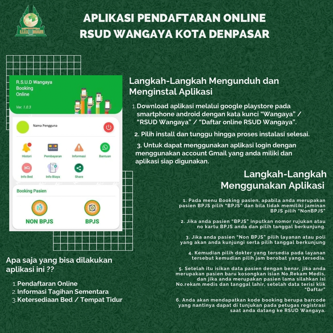 Aplikasi Pendaftaran Online RSUD Wangaya Kota Denpasar